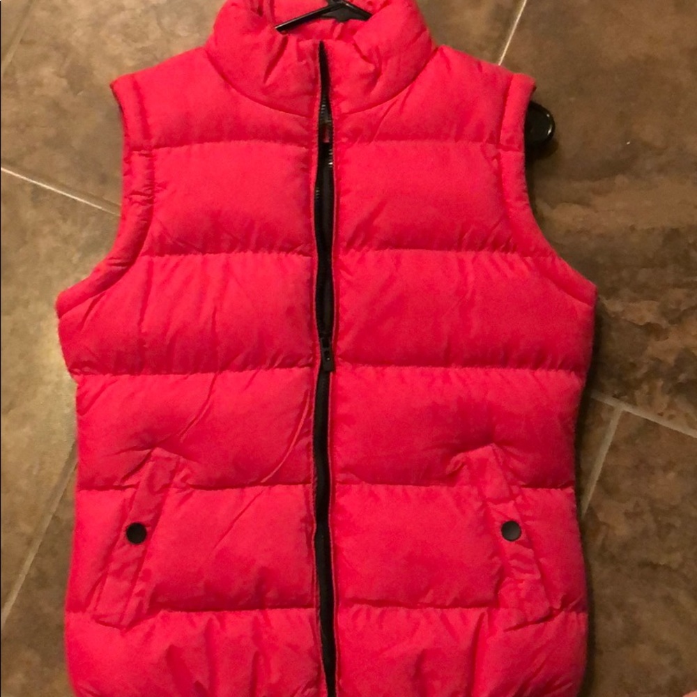 Pink puffer vest